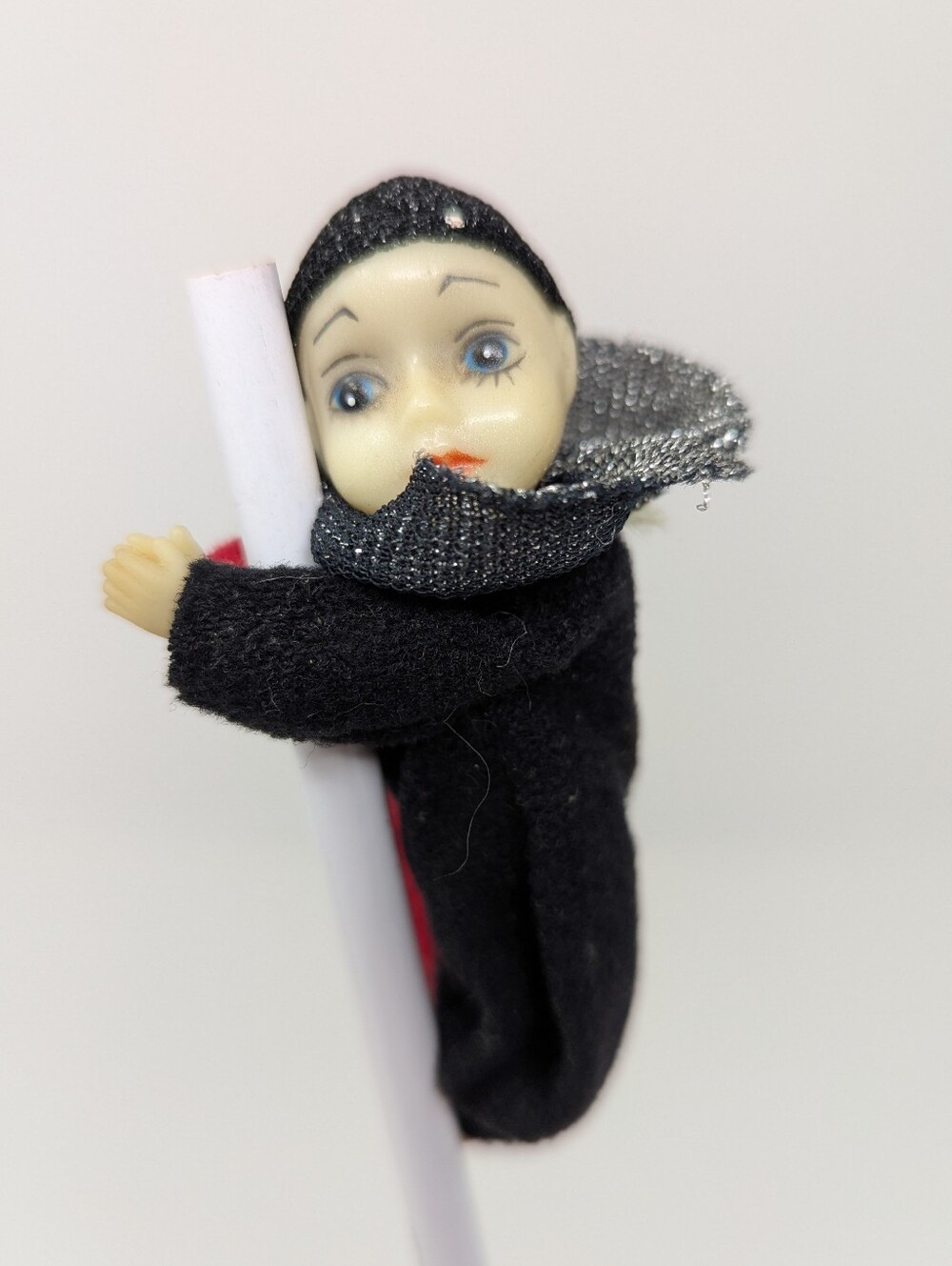 Pencil Hugger Doll Vintage Mime Doll